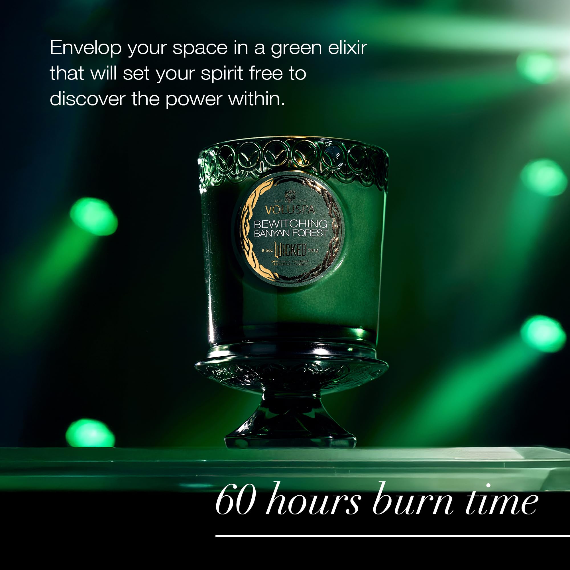 Candle burning to demonstrate a 60-hour burn time