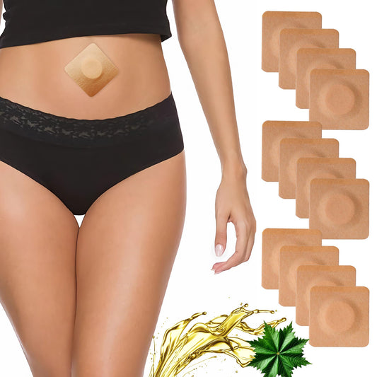 VonTeok 12-pack castor oil pack wrap for belly button, 3.2 x 3.2 inches