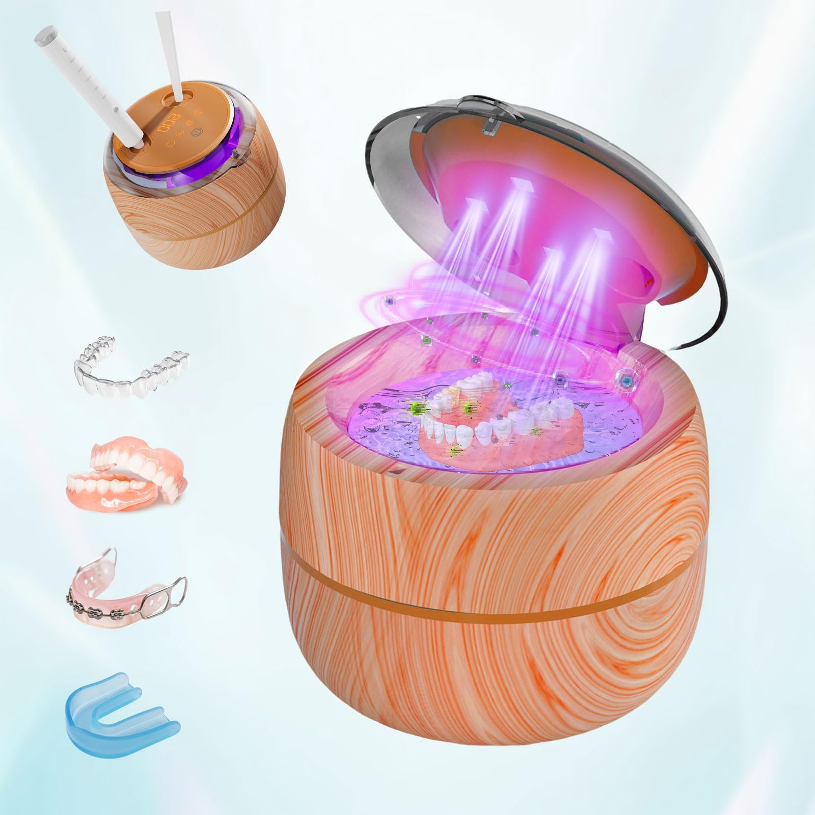 Voraiya Ultrasonic Retainer Cleaner on countertop