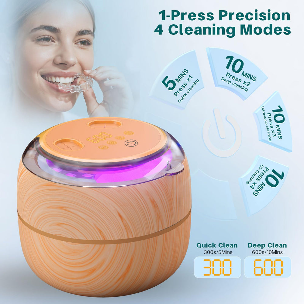 2-in-1 ultrasonic cleaner with auxiliary light for hygiene