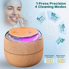 2-in-1 ultrasonic cleaner with auxiliary light for hygiene