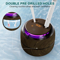 Dual-action 2-in-1 ultrasonic cleaner and auxiliary light