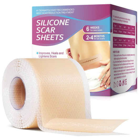 Vortexonix silicone scar sheets on skin provide comfortable wear for daily scar care.