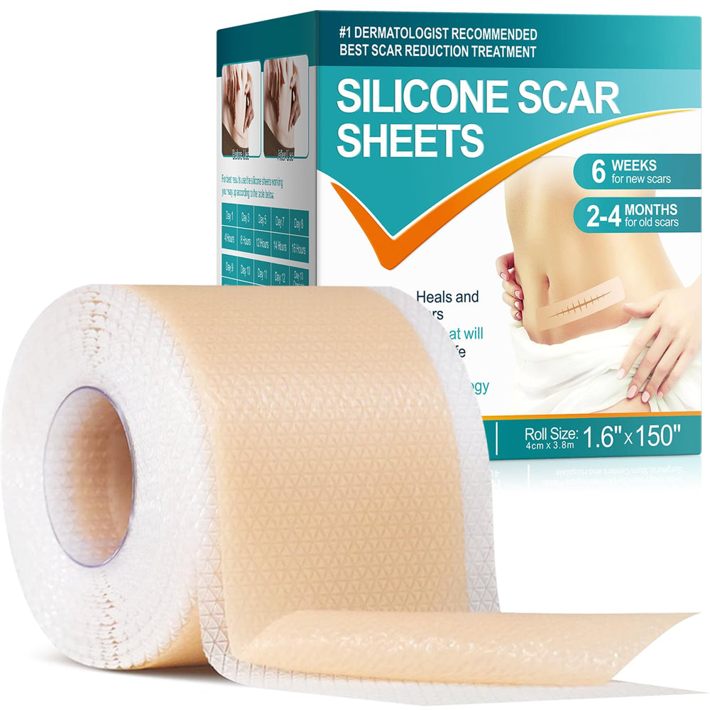 Vortexonix silicone scar sheets packaging for discreet travel-friendly scar care
