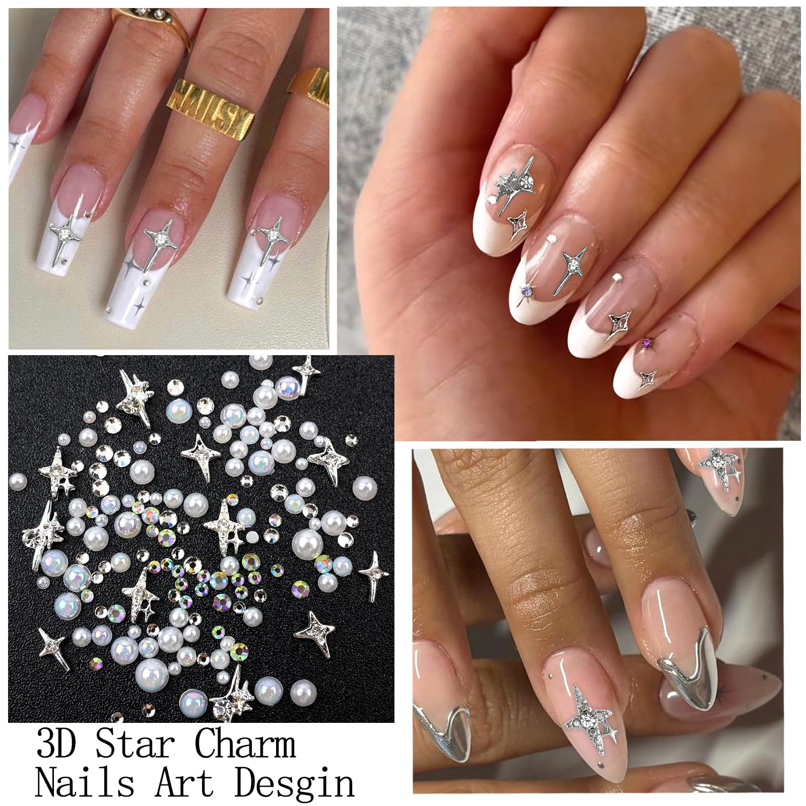 VOTACOS Nail Art Tweezers for precise placement.