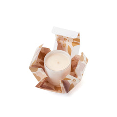 Voy Scented Candle 8oz jar highlights long-burning design for calm evenings