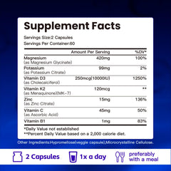 Daily serving illustration showing 2 capsules for VPKIN