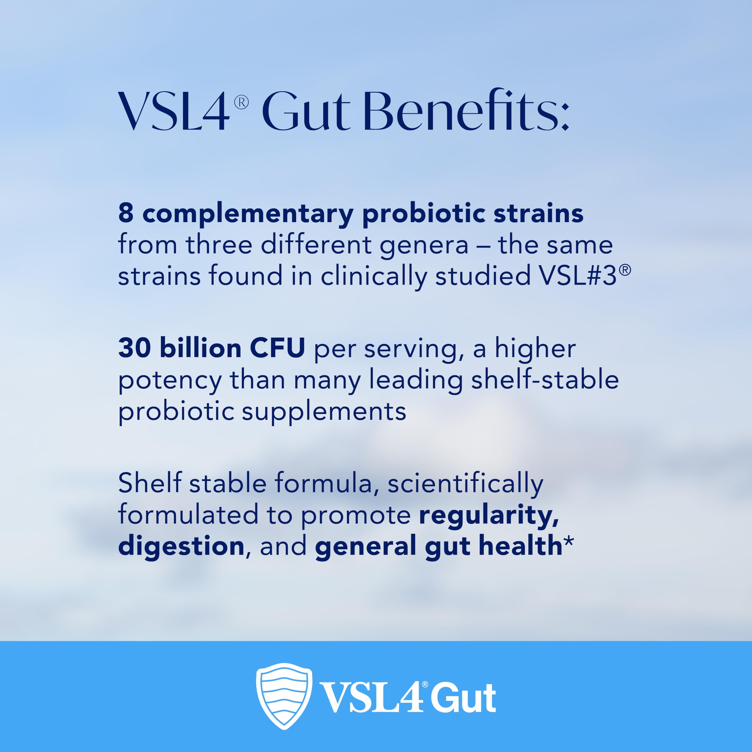 VSL4 travel-pack image showing on-the-go probiotic supplementation for busy days