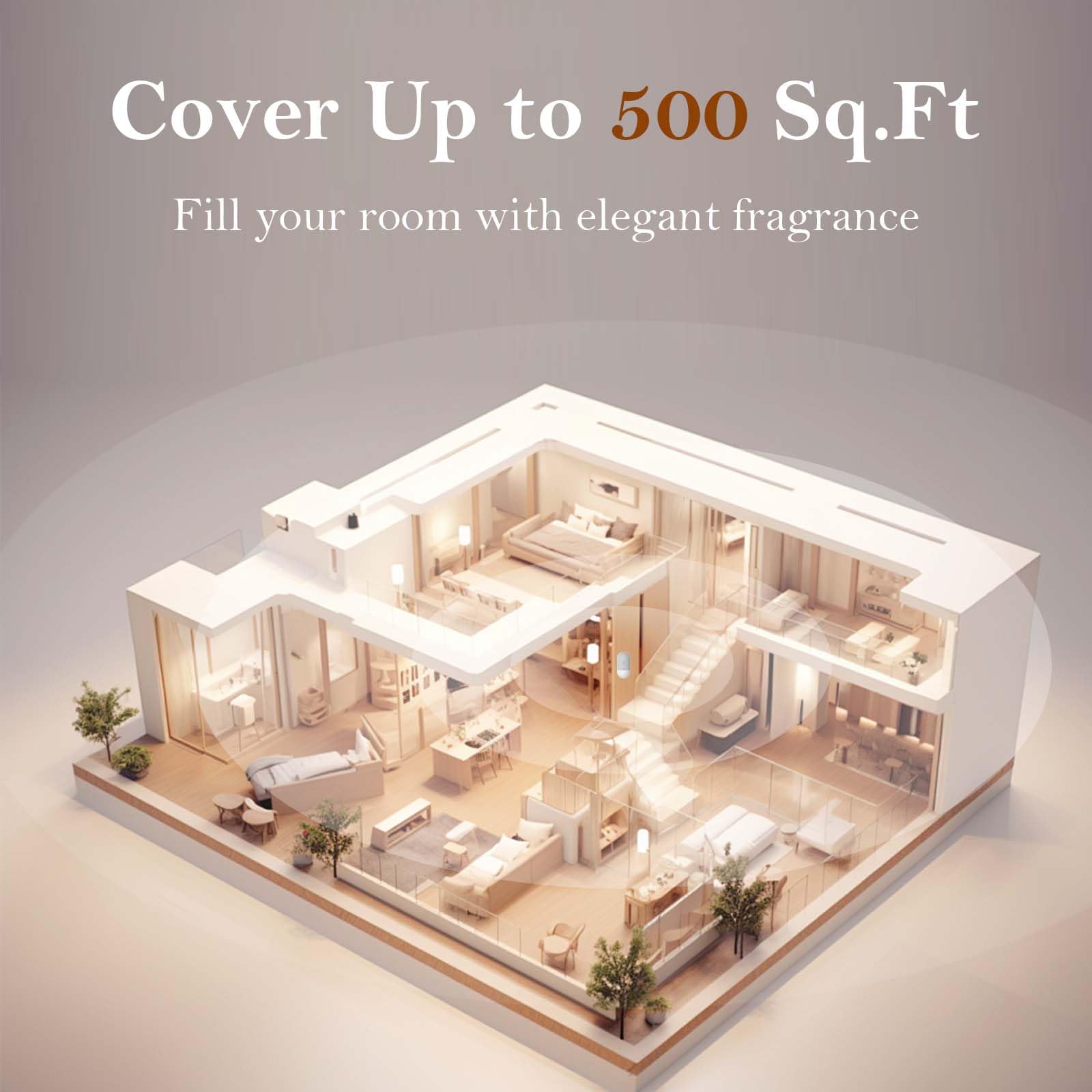 VT VERYSCENT TECH quiet diffuser at 38dB keeps conversations natural while scents waft.