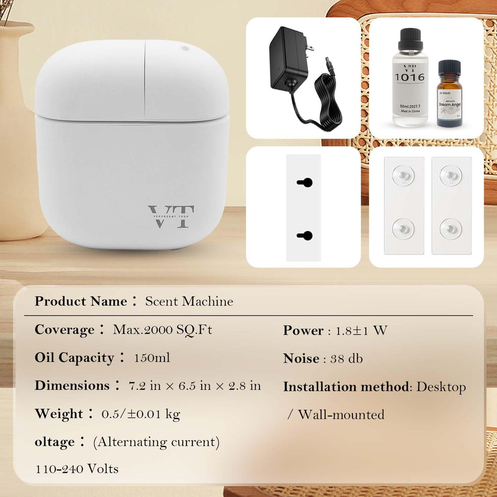 VT VERYSCENT TECH app control screen showing customizable diffusion settings