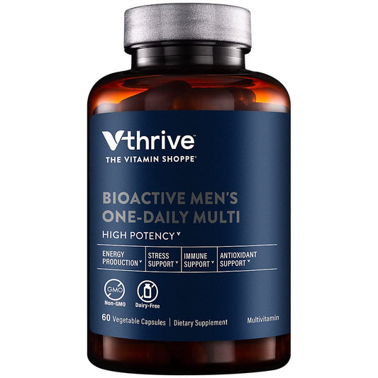 Close-up of product label highlighting immune support and high potency