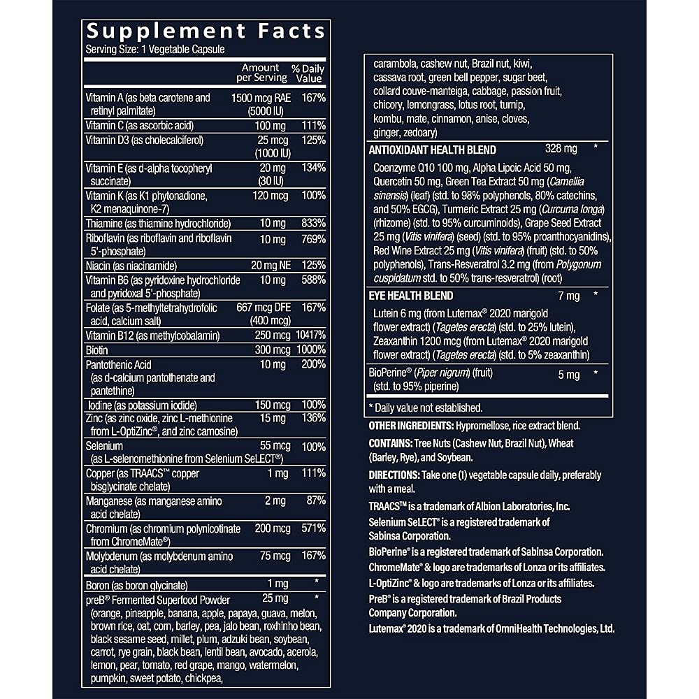 One-daily multivitamin capsules - 60 vegetable capsules