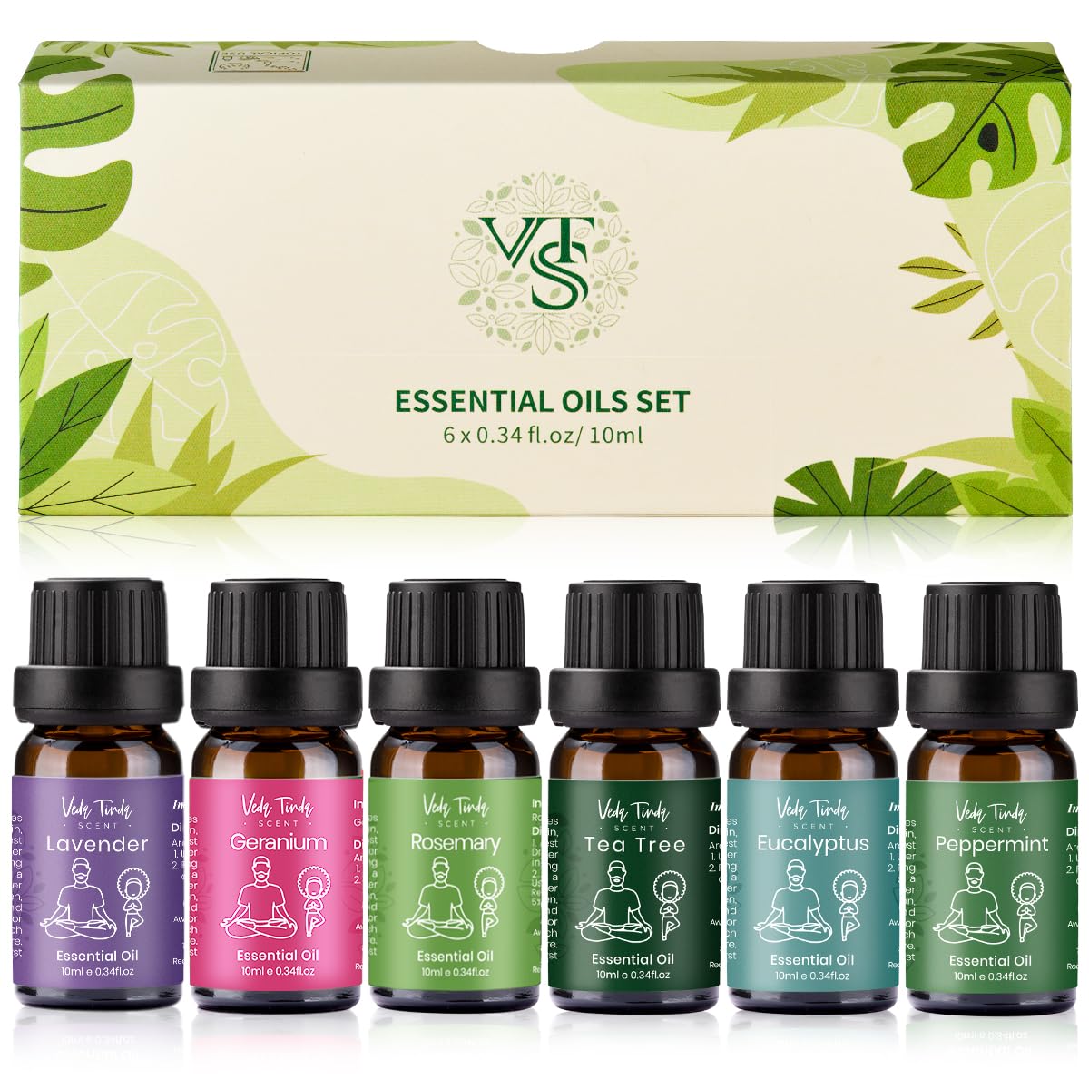 Lavender essential oil bottle from VTS 6x10ml set
