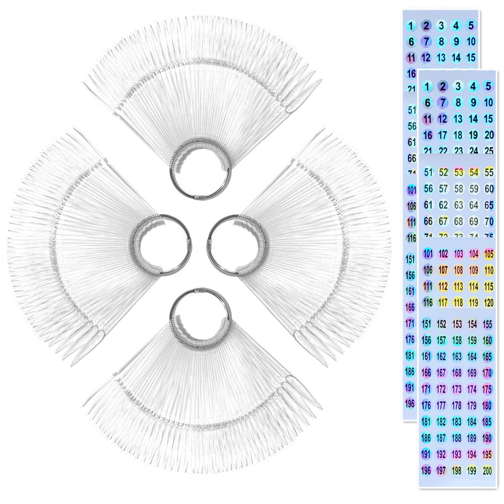 VUOJUR nail swatch sticks with clear stiletto tips for easy color preview