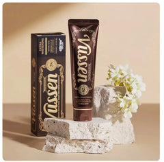 Back view of Vussen 28 toothpaste tube in Floral Mint