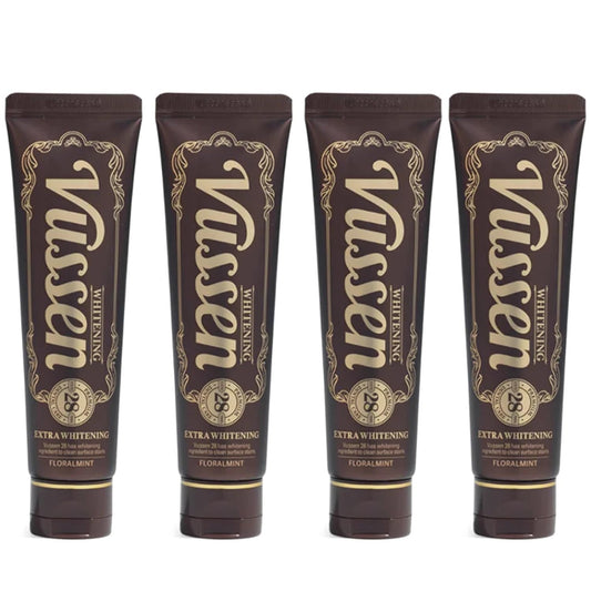 Front view of Vussen 28 toothpaste for adults in Floral Mint