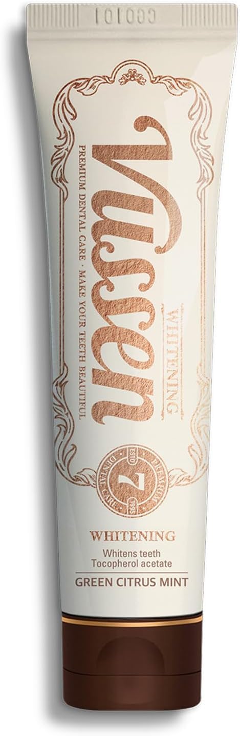 Vussen 7 Whitening Toothpaste 3.5oz tube – front label