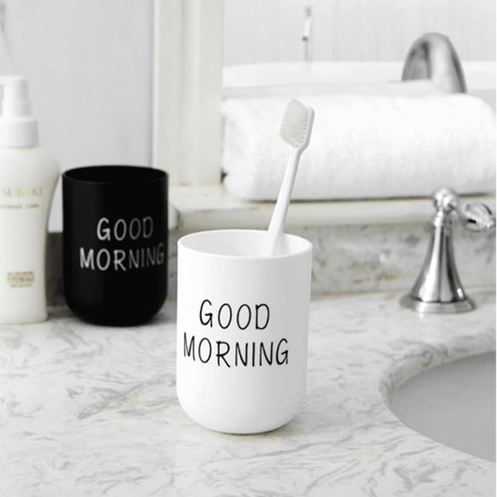Good Morning printed design on the cup