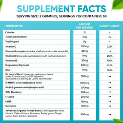 Ingredients highlight: St. John's Wort, 5-HTP, GABA, Magnesium Glycinate