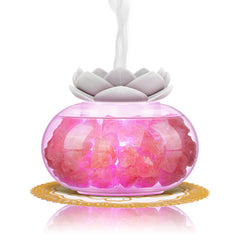 Diffuser placed on a desk or bedside table for aromatherapy