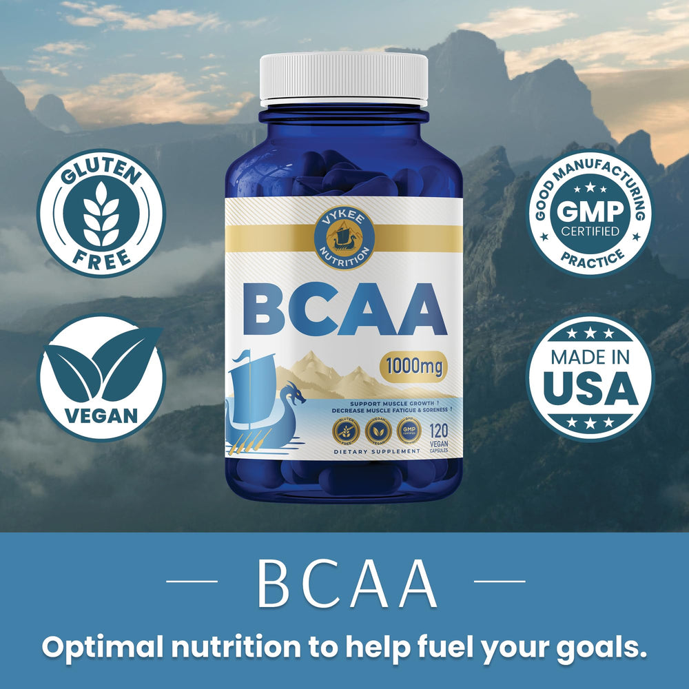 Graphic illustrating 2:1:1 BCAA ratio with L-Leucine, L-Isoleucine, L-Valine