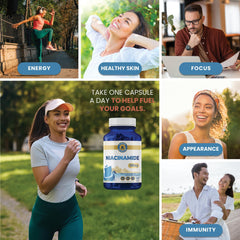 Niacinamide capsules promoting energy metabolism benefits