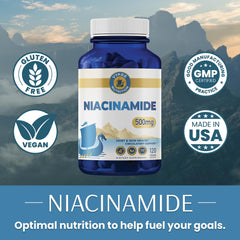 Niacinamide 500mg ingredients panel