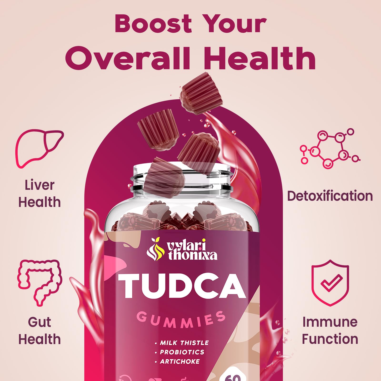 Ingredients close-up showing milk thistle and artichoke extract
