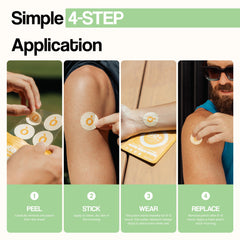 Patch during workout illustrating water resistance
