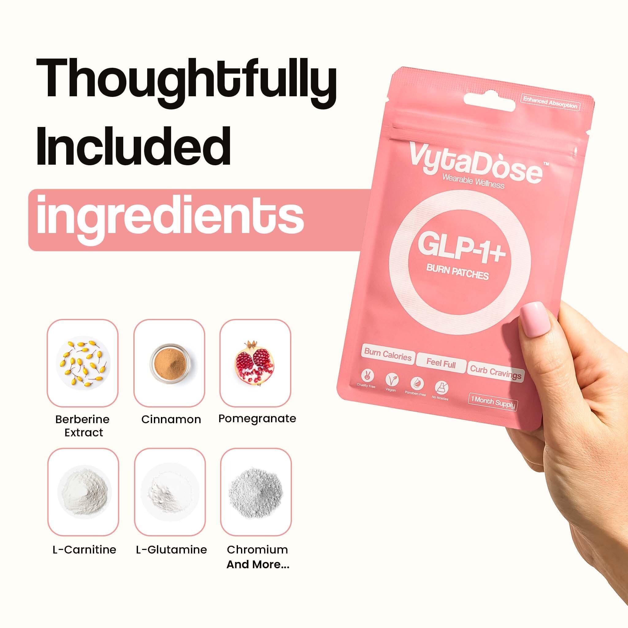 Pomegranate extract included in Vytadose GLP-1 patches