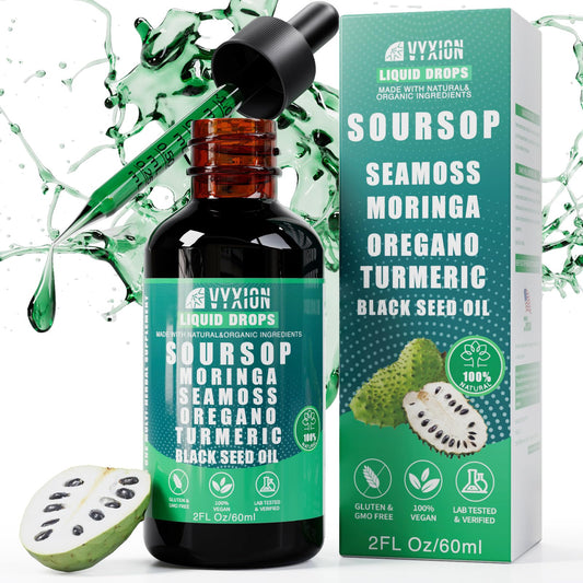 Bottle of VYXION Soursop Liquid Drops 2oz