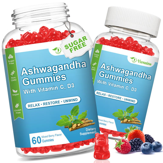 VZOXAINS Ashwagandha Gummies bottle with 120 count
