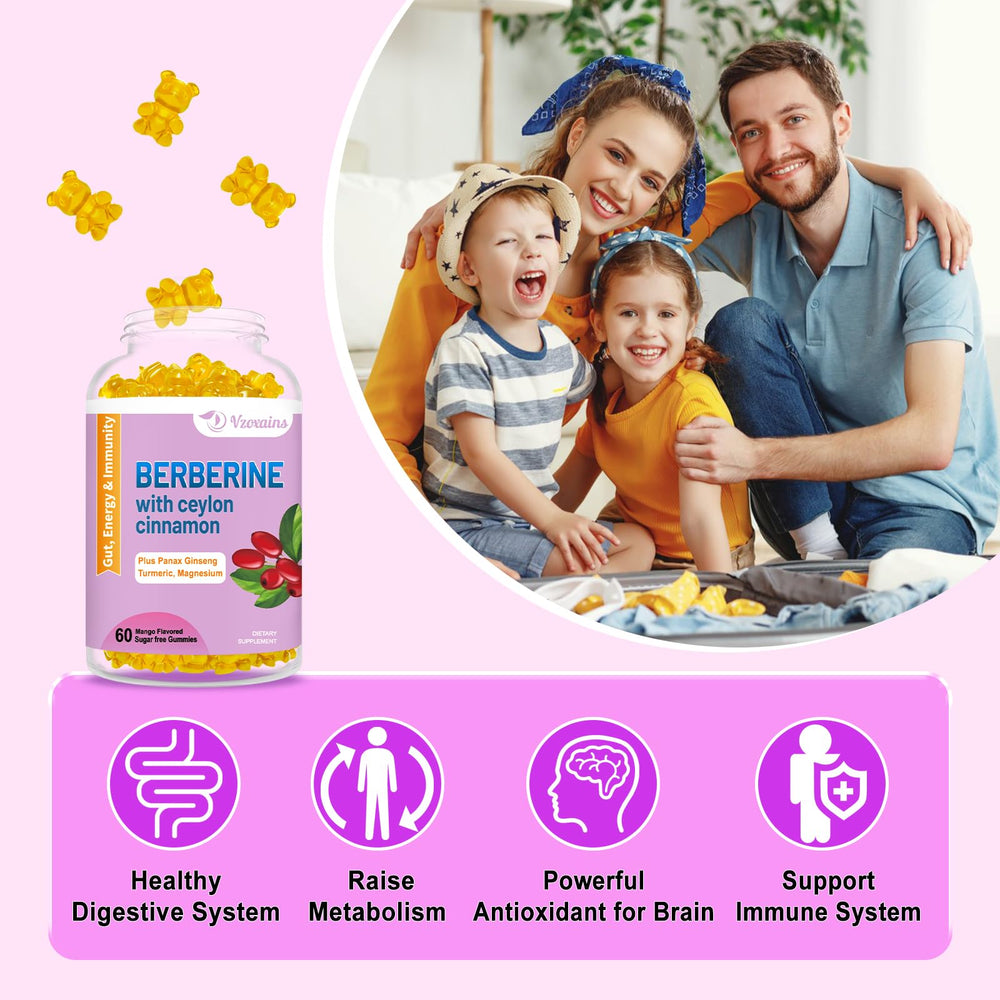 120-count bottle packaging for Berberine gummies