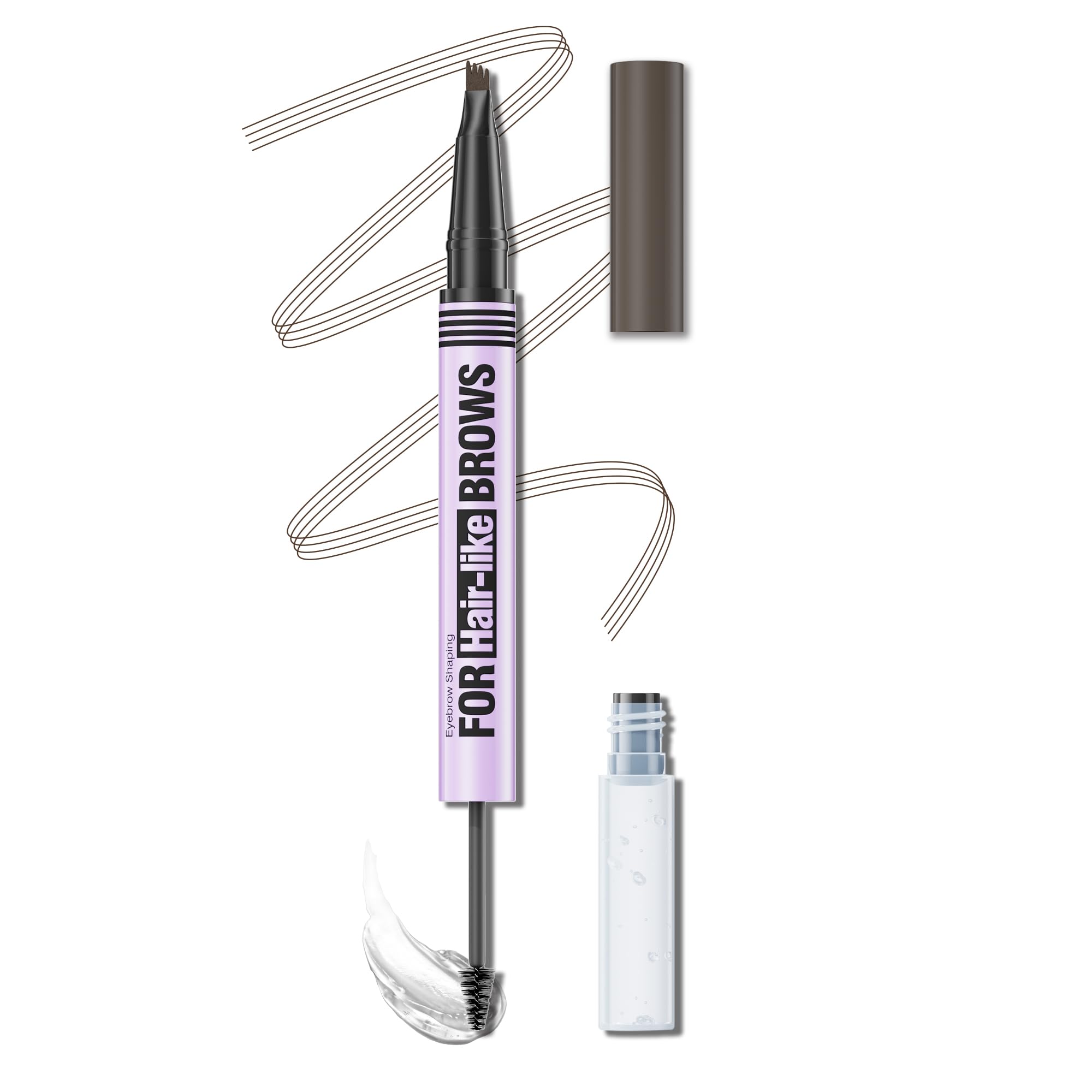 W3W 2-in-1 eyebrow pencil and gel for quick, defined brows all day.