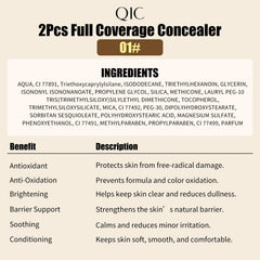 W3W under-eye application demonstrates brightening effect and coverage.