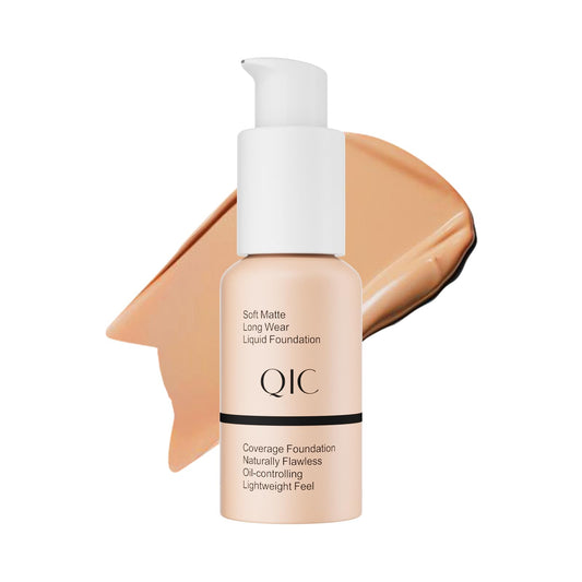 W3W liquid foundation buff beige pump for easy, precise application.