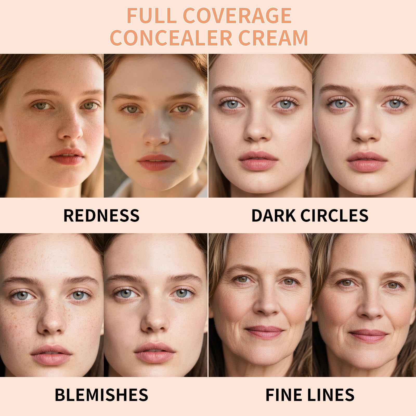 W3W Long-lasting satin finish concealer stays put throughout the day.