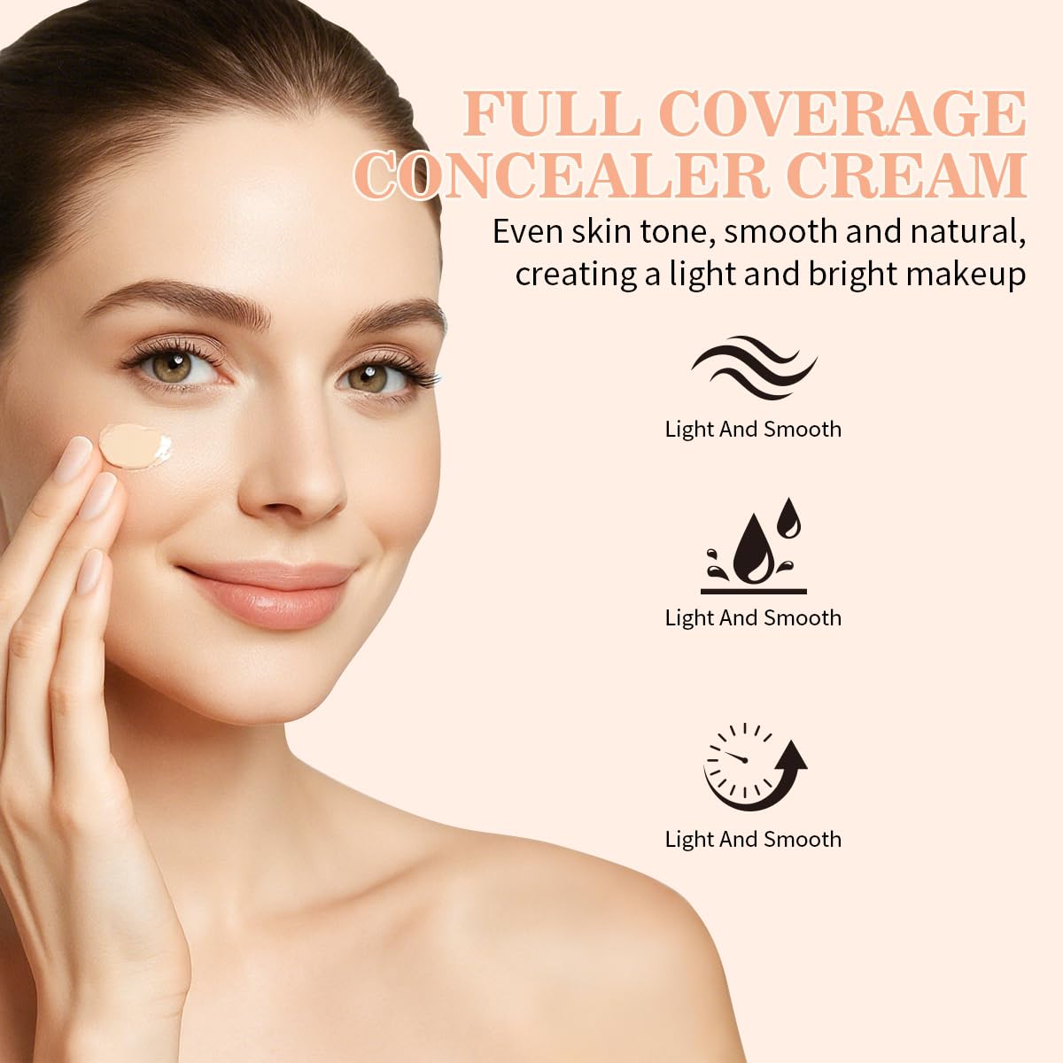 W3W Pot Concealer being applied with fingertips for smooth blend