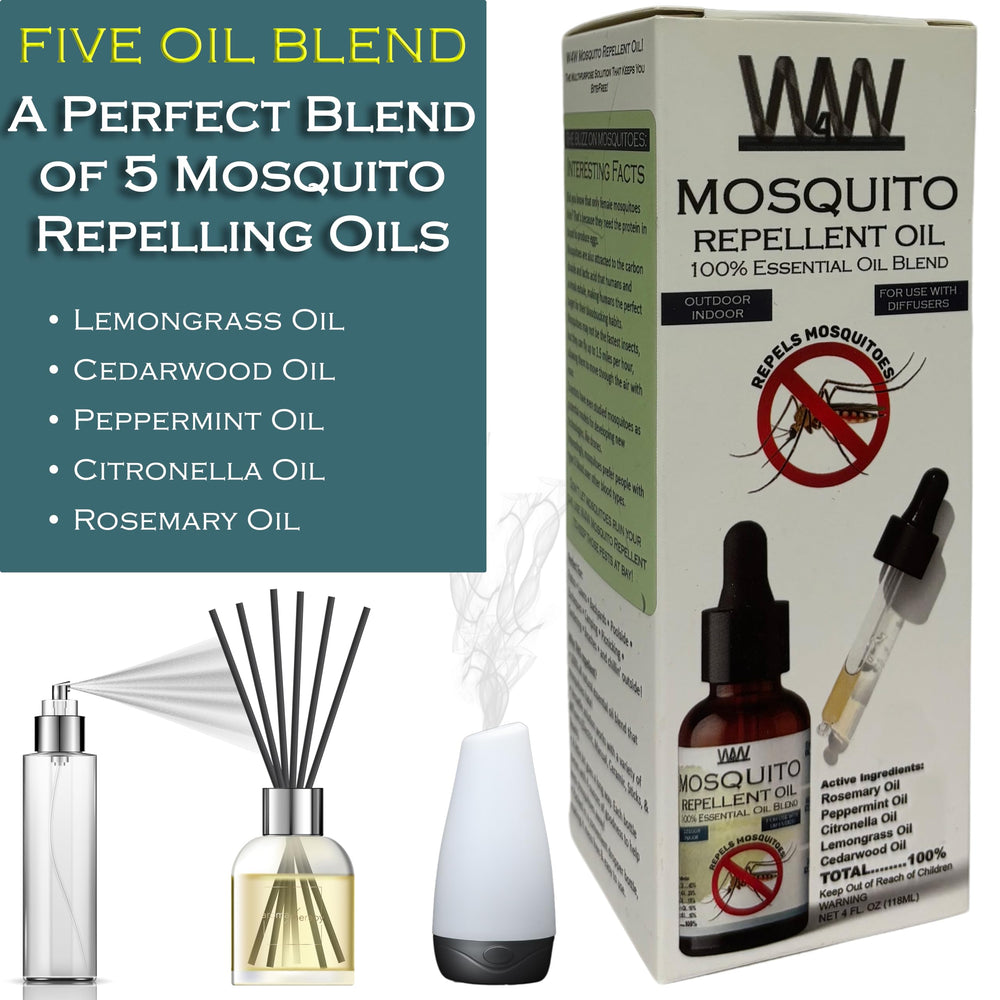 W4W Mosquito Oil in diffusers and sprays