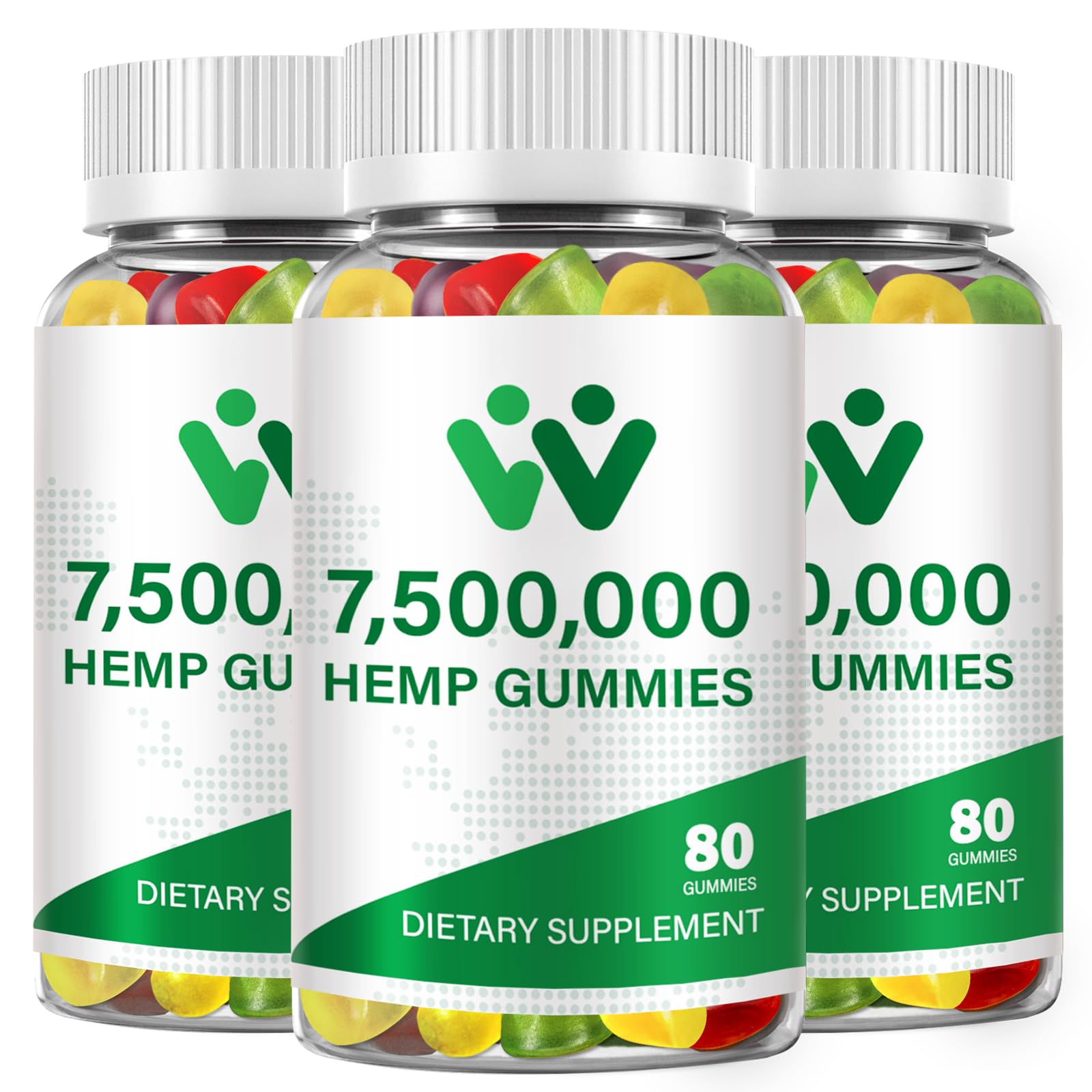 WACHRAY Nutrition hemp gummies bottle front for daily wellness and potency.