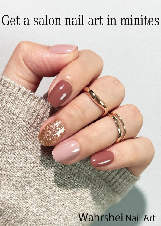 Wahrshei adhesive gel polish sticker with easy application and lasting shine