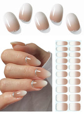 Wahrshei brown-ombre-glitter nail strips for quick home manicures