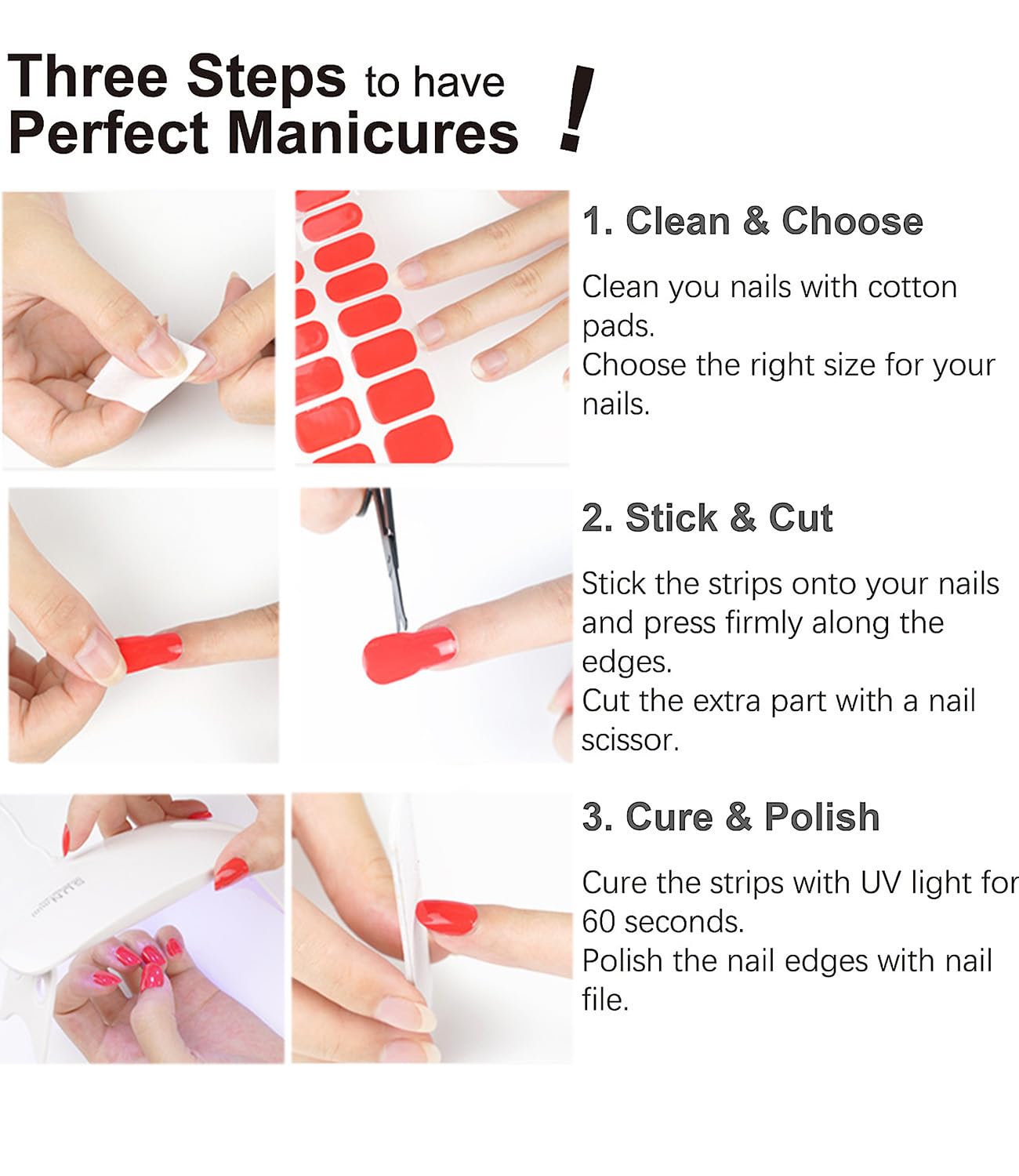 Wahrshei semi cured strips help protect soft nails