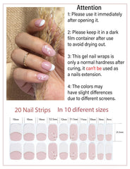 Wahrshei French leaf glitter design for salon-like at-home nails
