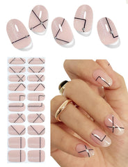 Wahrshei lines gel nail strips for crisp patterns and quick manicures