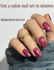Wahrshei nail art sticker kit with file and sealing strip.