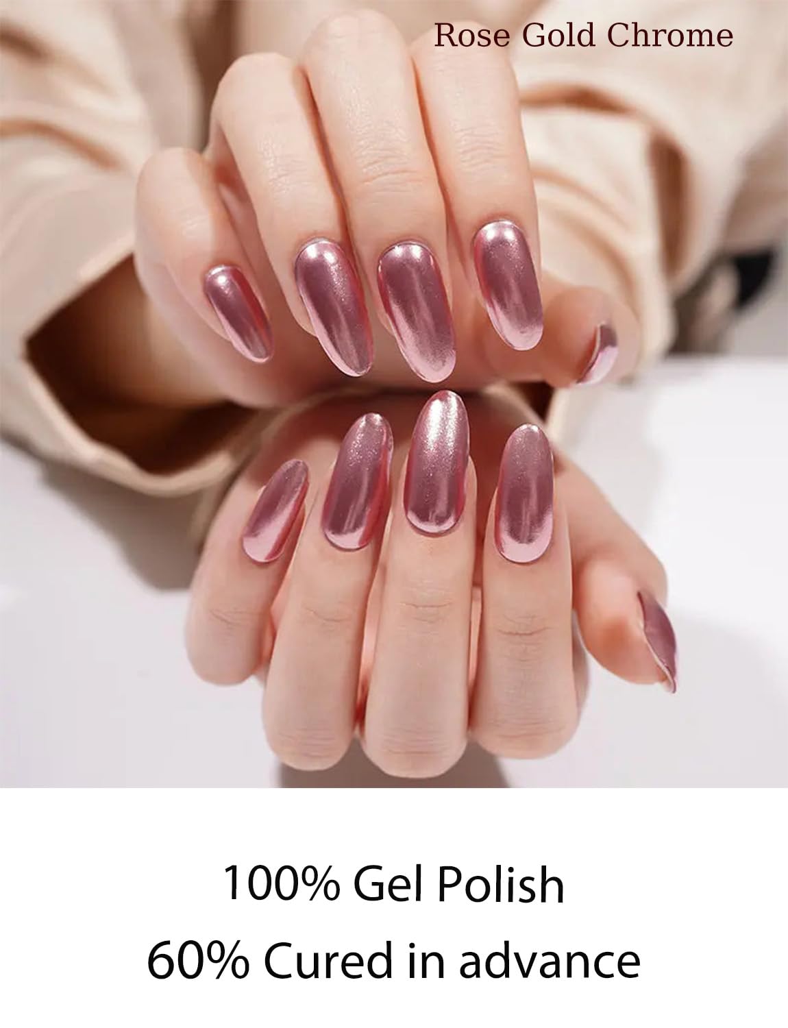 Wahrshei semi cured gel strips delivering a glossy finish on nails.
