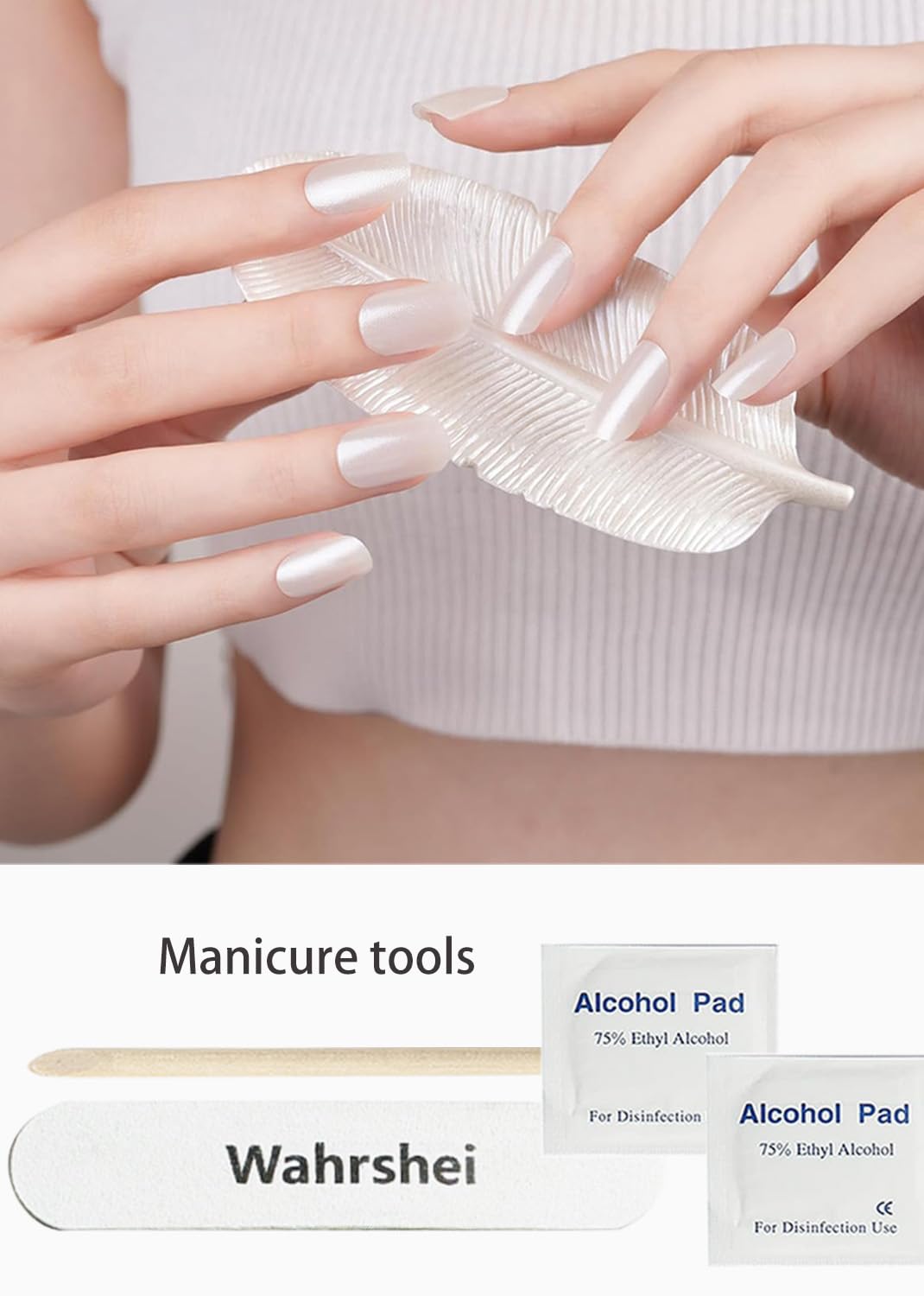 Wahrshei protective gel layer adds durable protection for natural nails.
