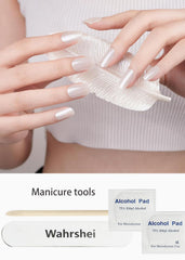 Wahrshei protective gel layer adds durable protection for natural nails.