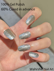 Wahrshei safe and waterproof nail wraps protecting brittle nails.